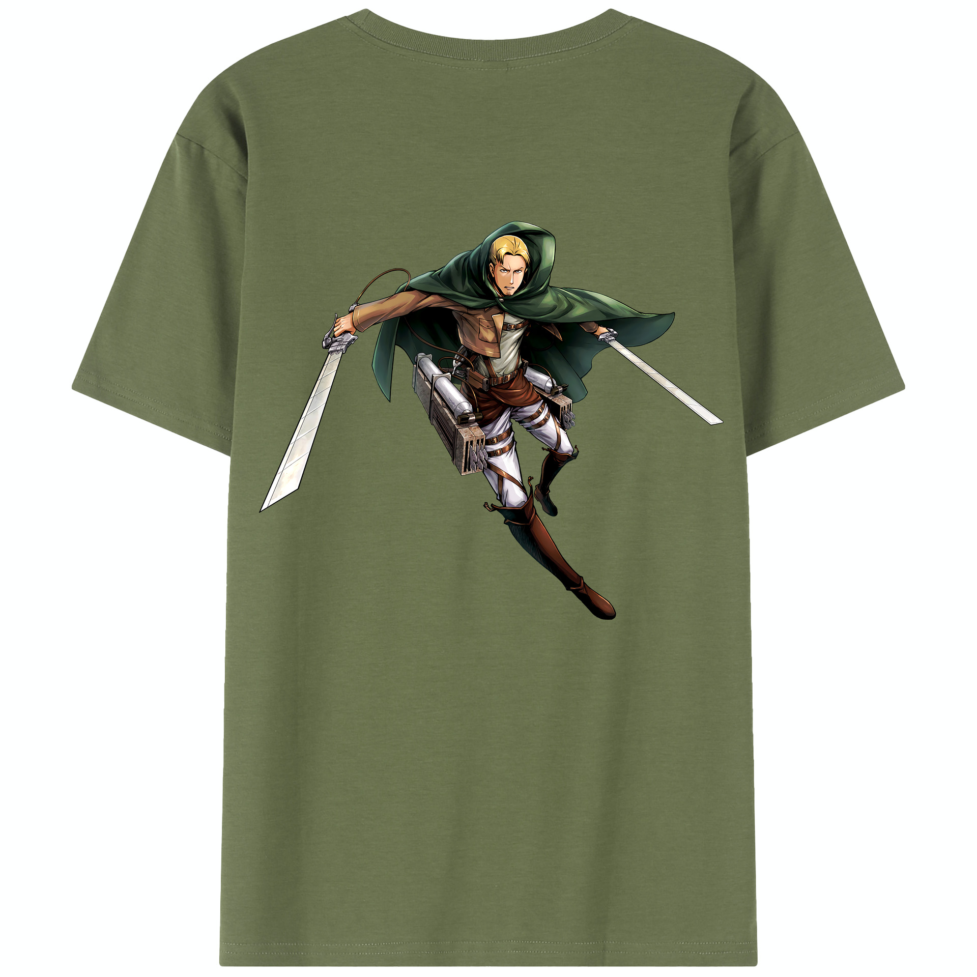 （画像用） 進撃の巨人 Attack on Titan 綿100％半袖Tシャツ（背面プリント）